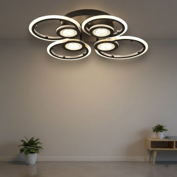 LUSTRA LED JUNO 96W CU 8 BRATE 3 CULORI+IR