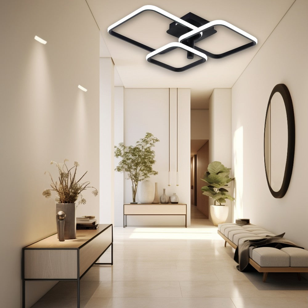 LUSTRA LED LIVING 80W CU 3 BRATE 3 CULORI+IR 580x150mm