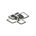 LUSTRA LED PATRATA NEAGRA 80W CU 4 BRATE 3 CULORI+IR 600x120mm