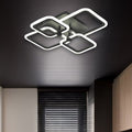 LUSTRA LED PATRATA NEAGRA 80W CU 4 BRATE 3 CULORI+IR 600x120mm