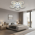 LUSTRA LED CERCURI 150W CU 6 BRATE 3 CULORI+IR 550x130mm