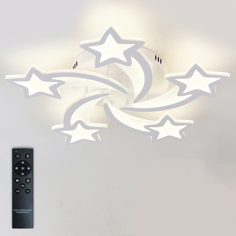 Lustra led dimabila STEA 110W cu 5 brate 3 CULORI+IR