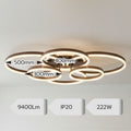 Lustra Led Dione 222w/9400lm 3000k/4000k/6500k cu Telecomanda 300*2+400*2+500*2mm