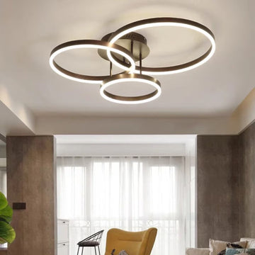 Lustra Led Dione 85w/4500lm 3000k/4000k/6500k cu Telecomanda 200+300+400mm