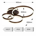 Lustra Led Dione 85w/4500lm 3000k/4000k/6500k cu Telecomanda 200+300+400mm