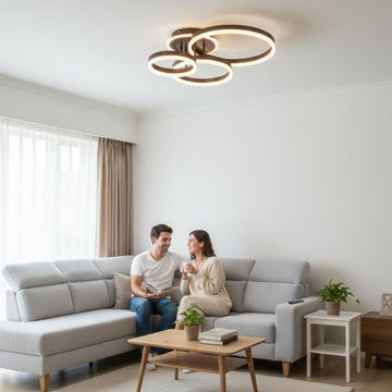 Lustra Led Eunomia 122w/5900lm 3000k/4000k/6500k cu Telecomanda 300+400+500mm