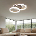 Lustra Led Cafeniu Dione 64w/3800lm 3000k/4000k/6500k cu Telecomanda 300+300mm