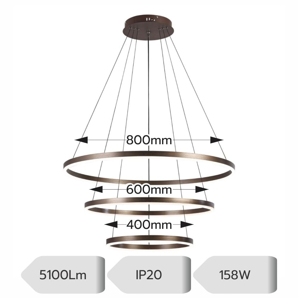 LUSTRA LED CALLISTO PE CABLU AJUSTABILA 150W/9800LM/3000K/4000K/6500K + IR 400mm x 600mm x 800mm