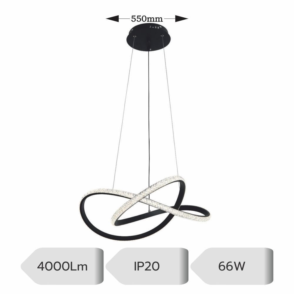 LUSTRA LED TRITON AJUSTABILA 66W/4000LM/3000K/4000K/6500K