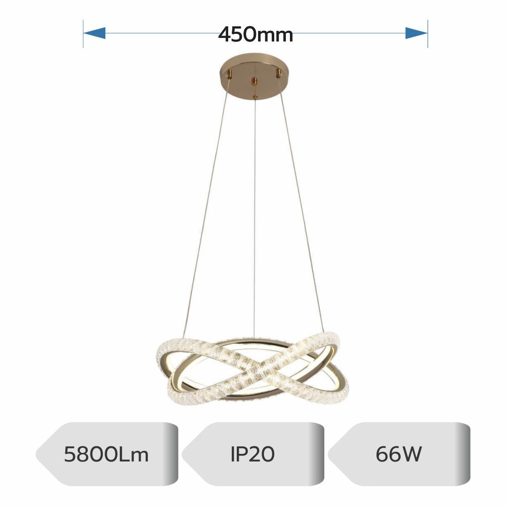 LUSTRA LED IAPETUS AJUSTABILA 66W/5800LM/3000K/4000K/6500K