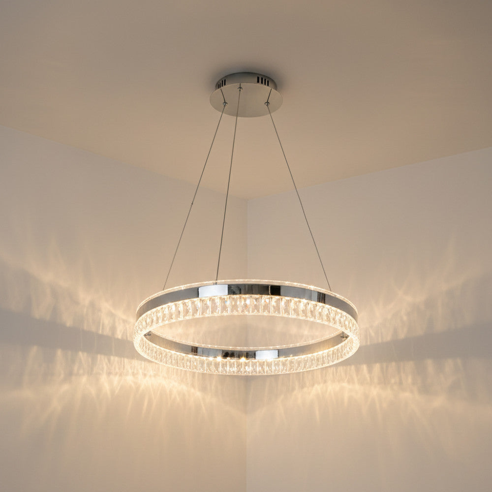 LUSTRA LED PAVO ALB 80W/5600LM 2700K-6500K 500X1200MM CU TELECOMANDA
