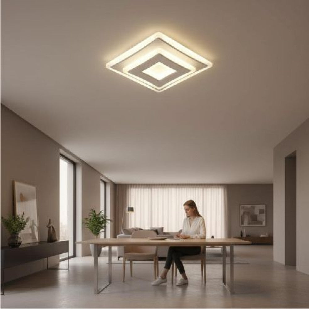 PLAFONIERA LED SINOPE 34W/2900LM 3000K/4000K/6500K 220X220X50MM