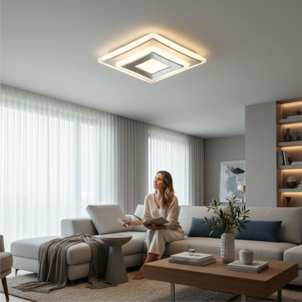 PLAFONIERA LED SINOPE 56W/4600LM 3000K/4000K/6500K 300X300X50MM