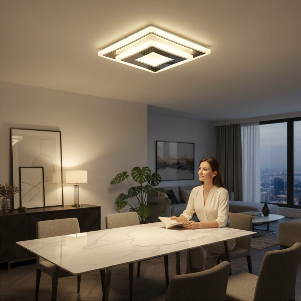 PLAFONIERA LED SINOPE 56W/4600LM 3000K/4000K/6500K 300X300X50MM