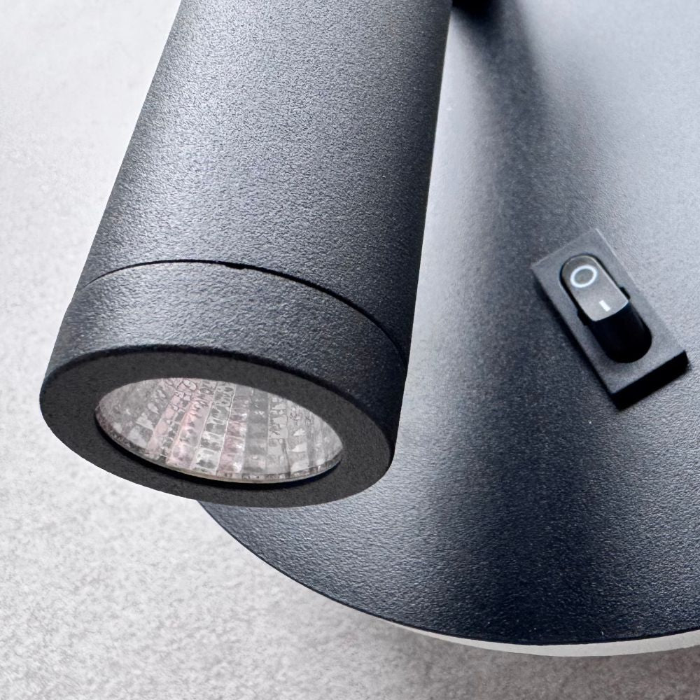 Aplica led neagra cu spot 10W/430LM/3000K-4000k-6500k - 140mm