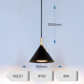 Lustra led Sirius cafenie 8W/630LM 3000K-6500K