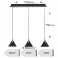 Lustra led Gemini cafenie 24W/1900LM 3000K-6500K