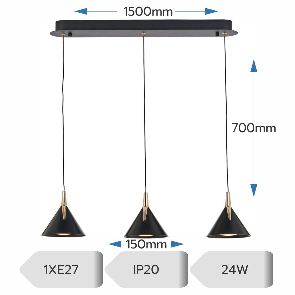 Lustra led Gemini cafenie 24W/1900LM 3000K-6500K