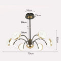 LUSTRA LED HYLA NEGRU+AURIU 95W/9500LM 3000K-6500K 700X620mm
