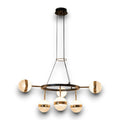 LUSTRA LED ELIANNA NEGRU+AURIU 92W/9300LM 2700K-6500K 580X800mm
