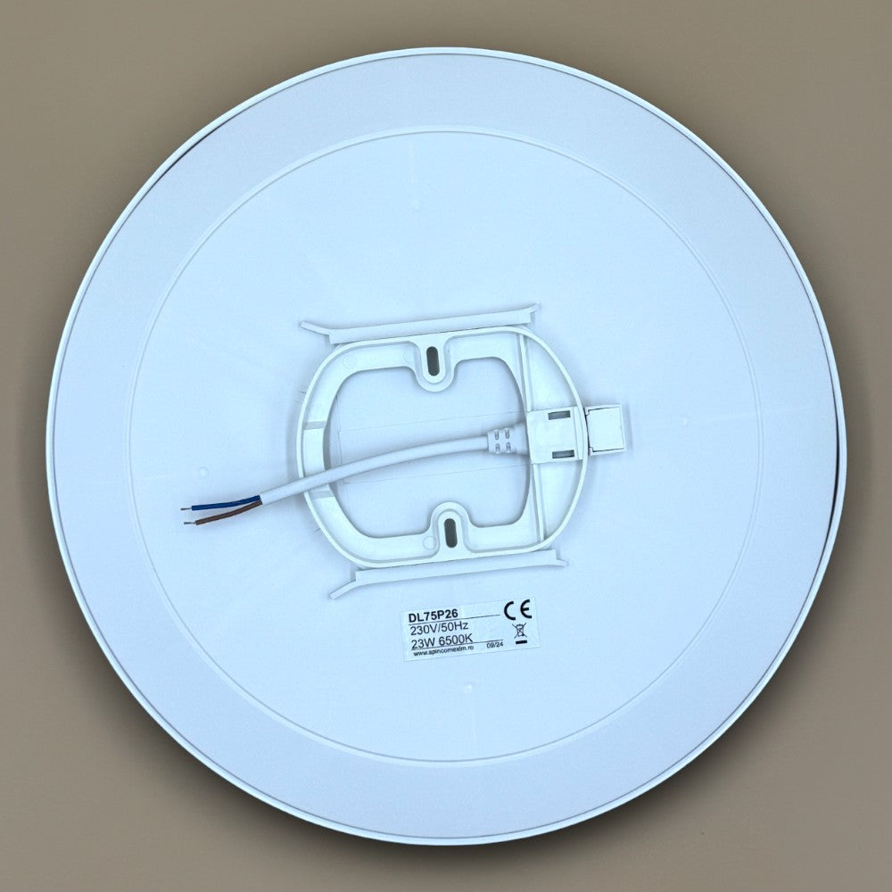 Plafoniera led ECO IP40 Rotunda Alba Fi300, 23W, 6500K, lumina rece
