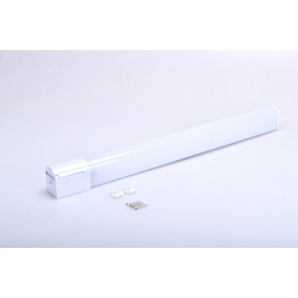 Corp LED baie alb, cu priza, 15w, 4000K, lumina neutra, cu protectie IP44