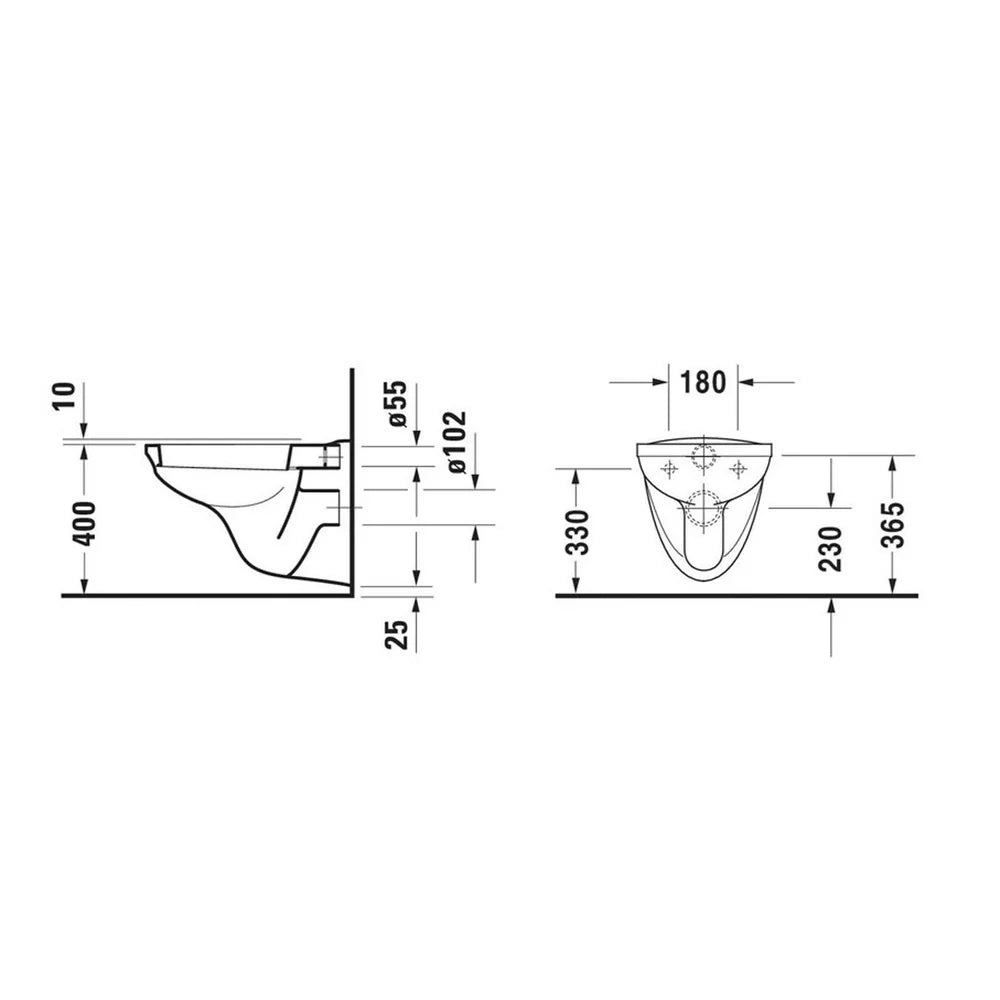 Set Duravit vas WC suspendat d-code basic, 56X35.5 cm, capac WC soft-close