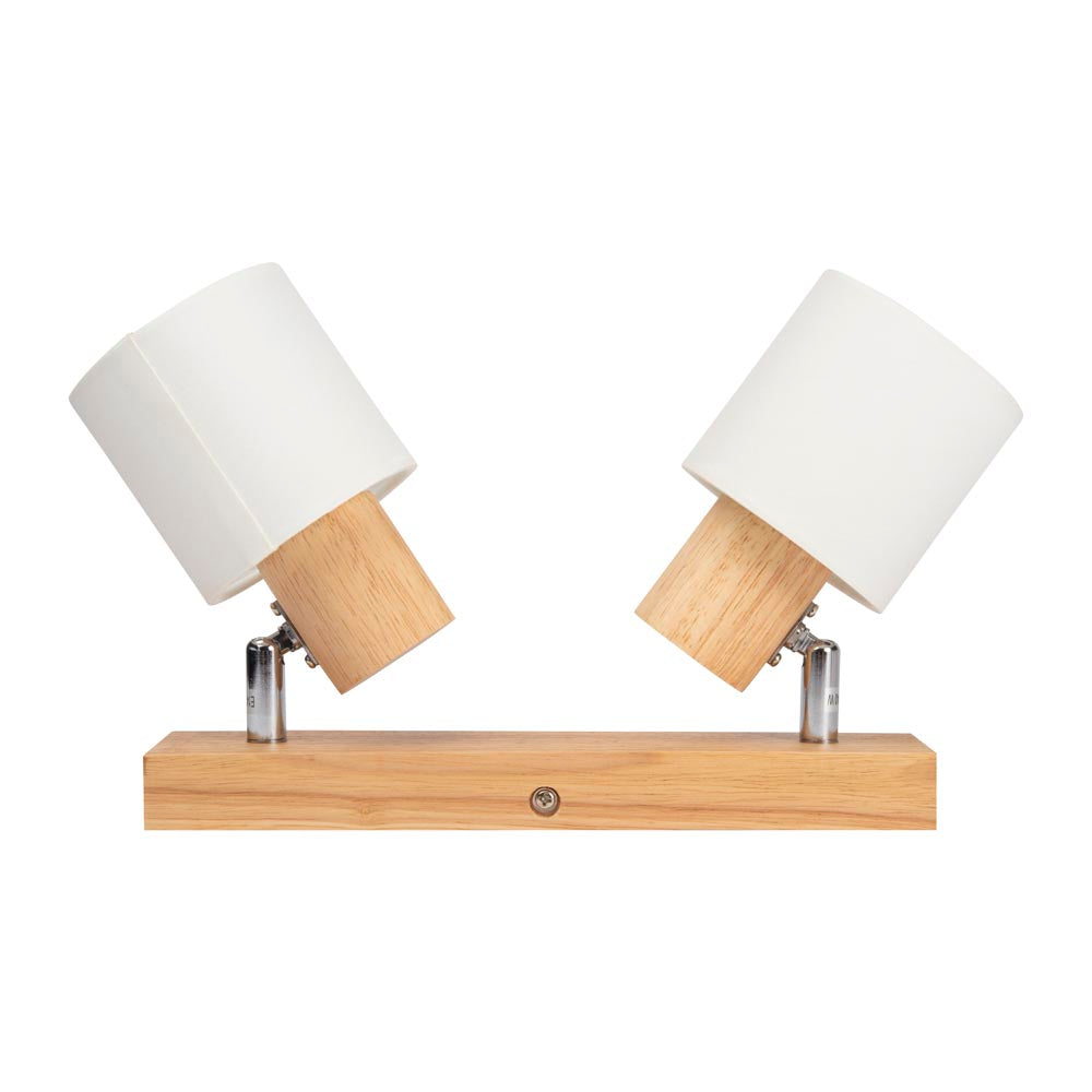 Spot bară Nordik alb+natur, 2xE14, 40W, Erste