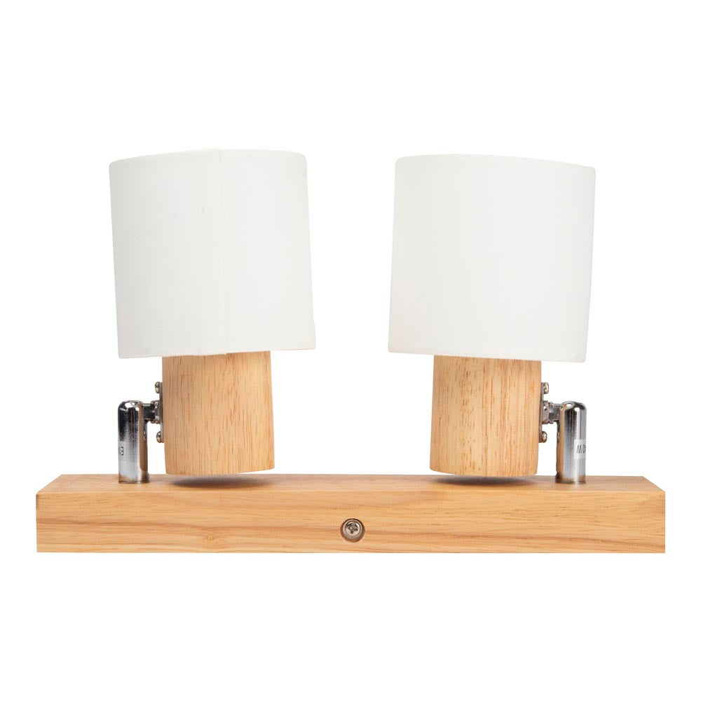 Spot bară Nordik alb+natur, 2xE14, 40W, Erste