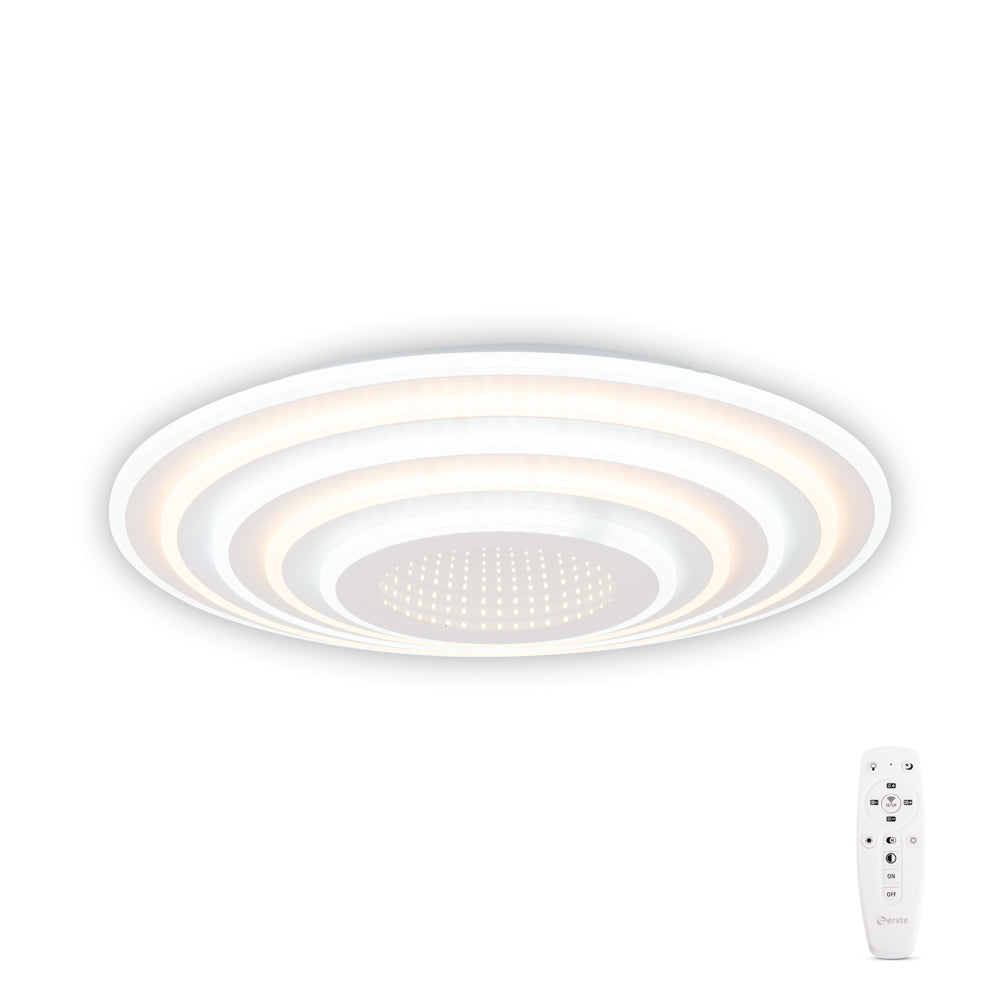 Plafoniera Abys LED 120W, 3CCT, cu telecomandă, alb, Erste
