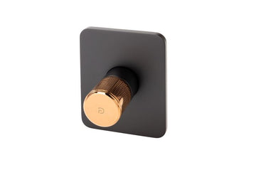 FDesign Baterie Incastrata Dus Ardesia Cu 1 Iesire, Negru-Roz Auriu, Seria: ARDESIA