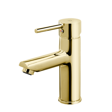 FDesign Baterie Lavoar Flusso Cu Ventil Click-Clack, Auriu Lucios, Seria: FLUSSO