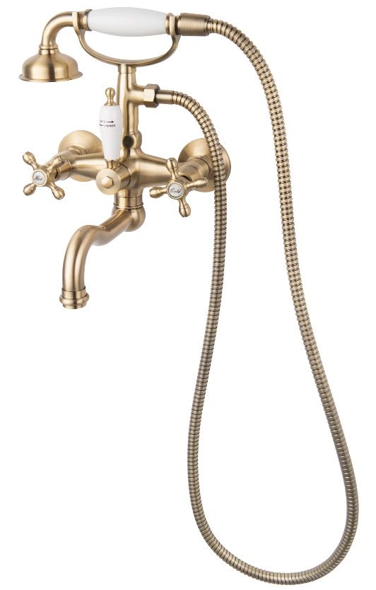 FDesign Baterie Cada/Dus Lacrima, Cu Accesorii, Bronz, Seria: LACRIMA