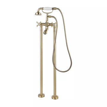 Baterie cada freestanding lacrima, FDesign cu accesorii, bronz