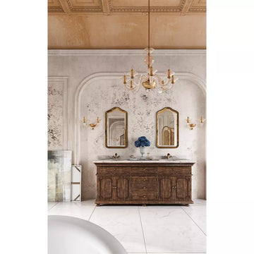Baterie lavoar lacrima FDesign cu ventil click-clack, bronz