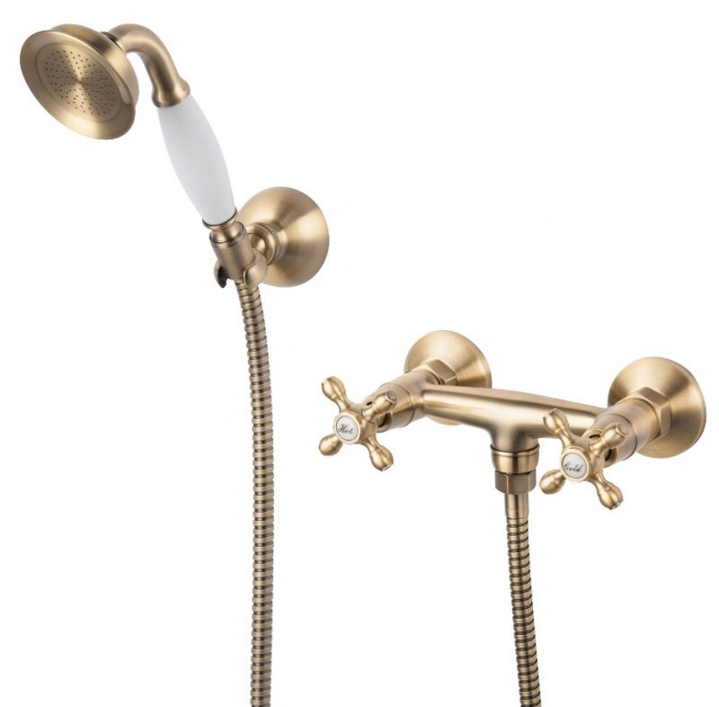 FDesign Baterie Dus Lacrima, Cu Para Si Furtun De Dus, Bronz, Seria: LACRIMA