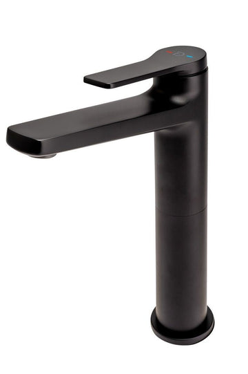 FDesign Baterie Lavoar Inalta Seppia Cu Ventil Click-Clack, Negru, Seria: SEPPIA