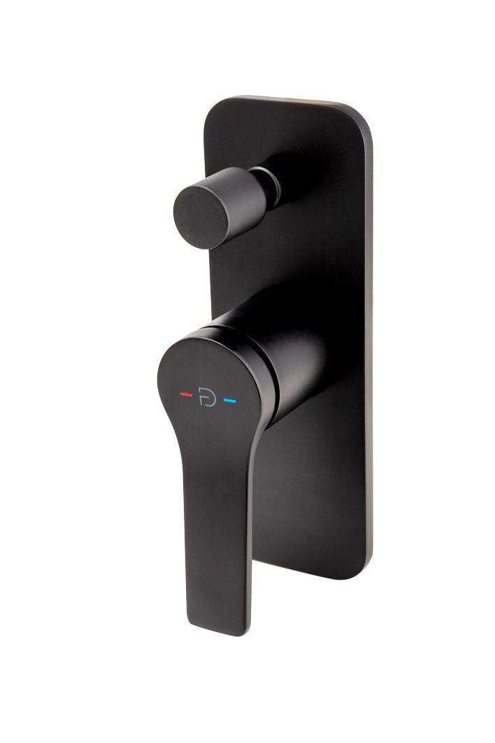 FDesign Baterie Incastrata Cada/Dus Seppia Cu 2 Iesiri, Negru, Seria: SEPPIA