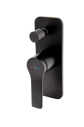 FDesign Baterie Incastrata Cada/Dus Seppia Cu 2 Iesiri, Negru, Seria: SEPPIA