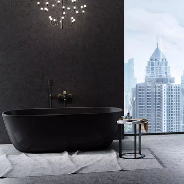Baterie cada/dus zaffiro, FDesign negru-roz auriu
