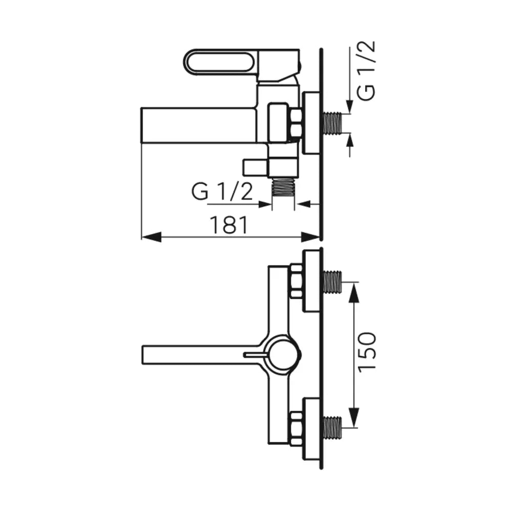 Baterie cada/dus FDesign Zaffiro alb mat