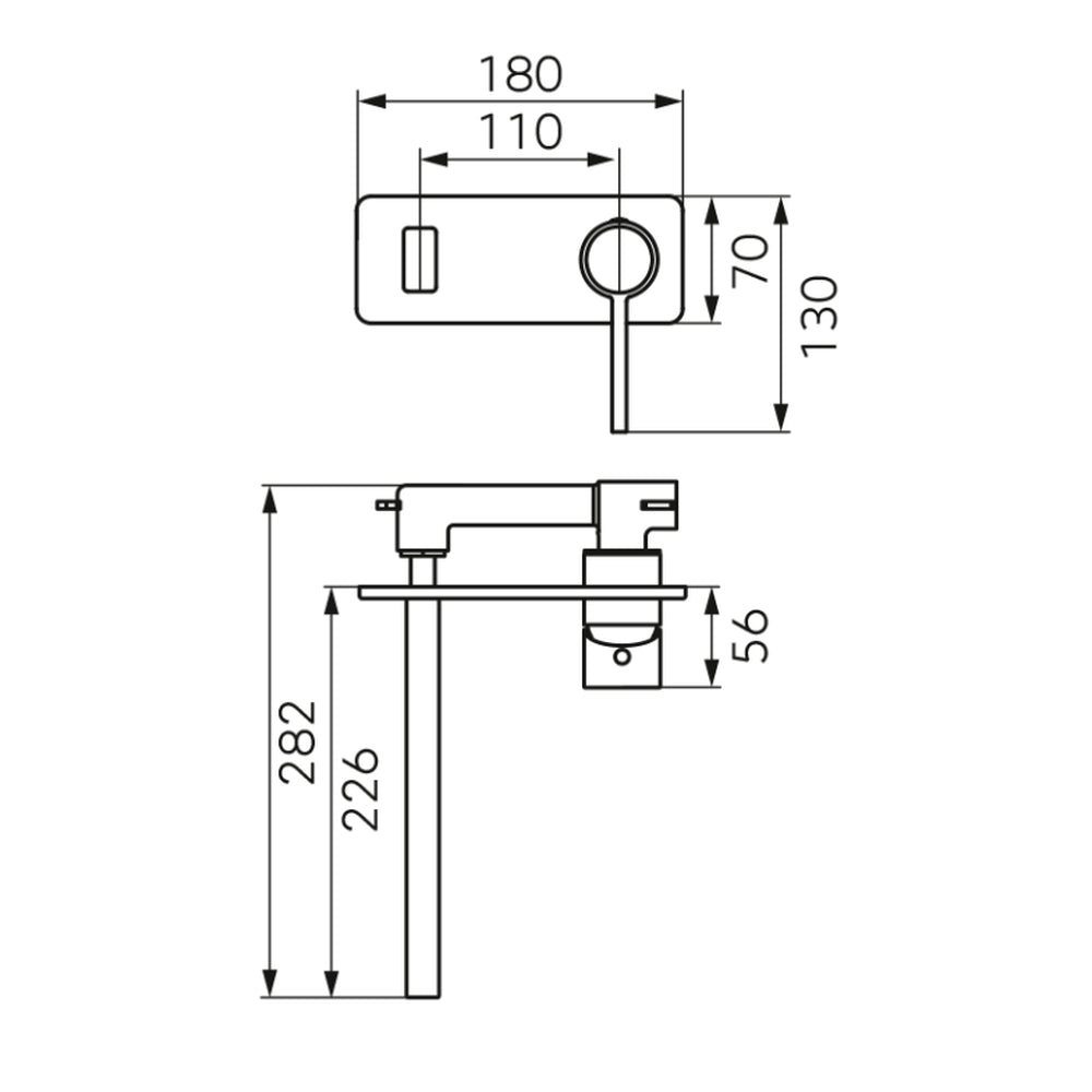 Baterie incastrata lavoar FDesign Zaffiro auriu periat, aluminiu
