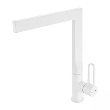 Baterie bucatarie pipa inalta zaffiro, FDesign alb mat