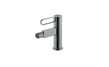 Baterie bideu zaffiro FDesign cu ventil, gun metal, gri metalizat
