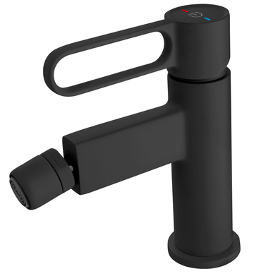FDesign Baterie Bideu Zaffiro Cu Ventil, Negru Mat, Seria: ZAFFIRO