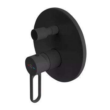 Baterie incastrata cada/dus zaffiro FDesign cu 2 iesiri, negru mat