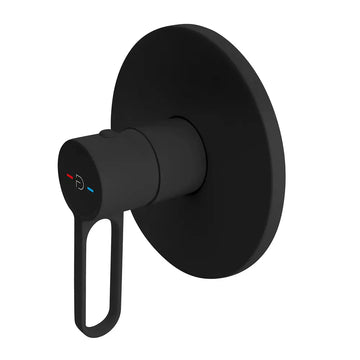 Baterie incastrata dus zaffiro FDesign cu 1 iesire, negru mat