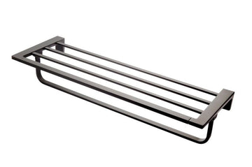 FDesign Suport Prosoape Cu Bara Prosop Piazza 600 Mm, Negru, Seria: PIAZZA