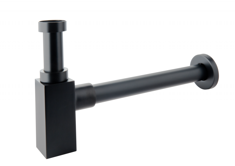 FDesign Sifon Lavoar Rectangular Tip Butelie Kleome Din Alama 1 1/4X32 Mm, Negru, Seria: KLEOME