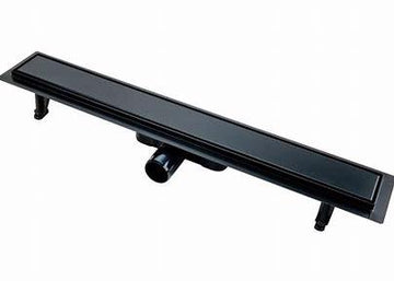 FDesign Rigola Dus Montaj In Pardoseala 70 Cm, Grilaj Otel Inox Reversibil Pentru Placare, Negru, Seria: RIGOLE